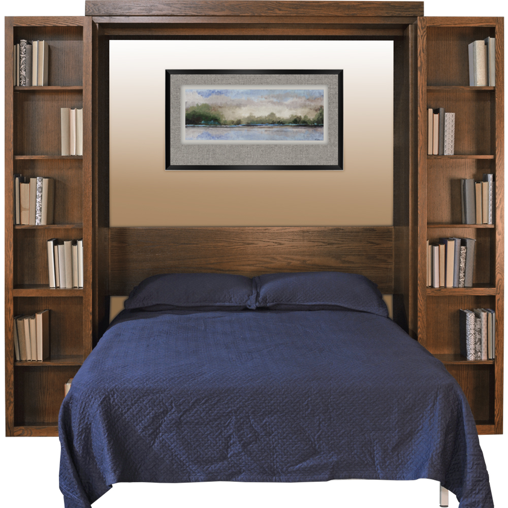 Solid Wood Furniture Bifold Bookcase Wall Bed Stuart David